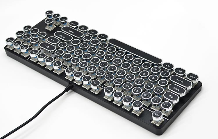 Retro Mechanical Keyboard For Work Gaming 87 Keys LED Backlit | Tablets ...