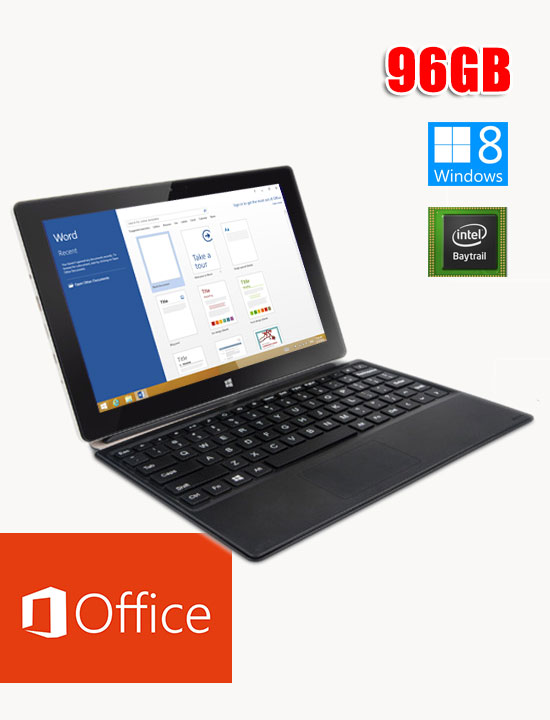 10.1 inch Intel CPU Windows 10 Tablet PC Office 2016 WiFi HDMI 64GB Bundle