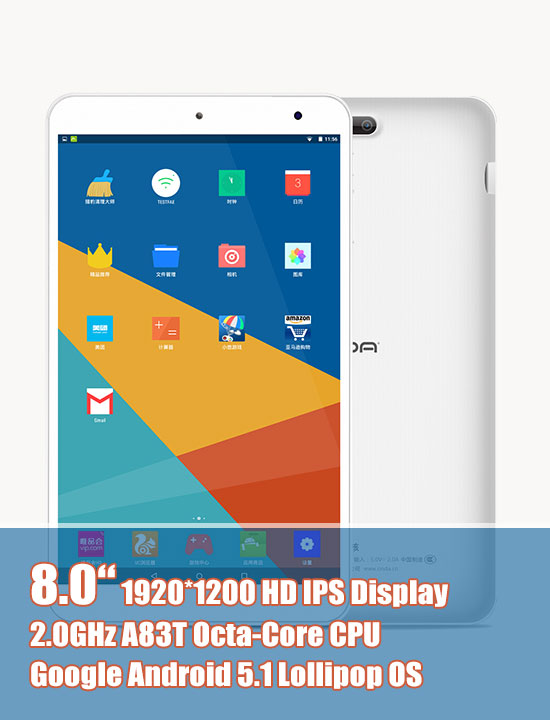 8.0 inch HD IPS A83T Onda V80 Octa-Core Android 5.1 Tablet PC | Tablets ...