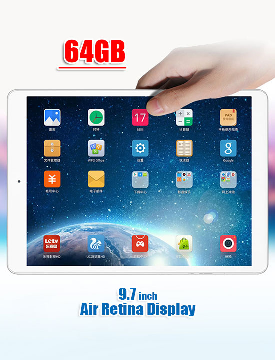 9.7 Retina Display Intel 4CPU Tablet Air V975i Android Bluetooth WiFi ...