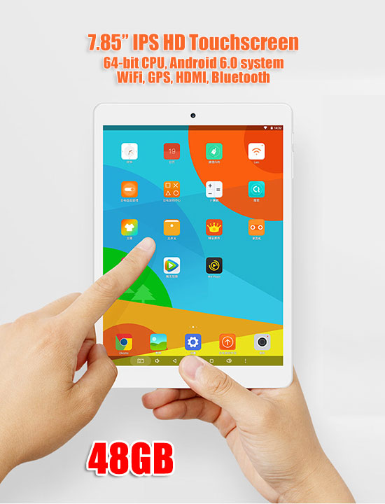 8 inch mini Pad P89H Android 6.0 Tablet 64bit CPU GPS HDMI 48GB ...